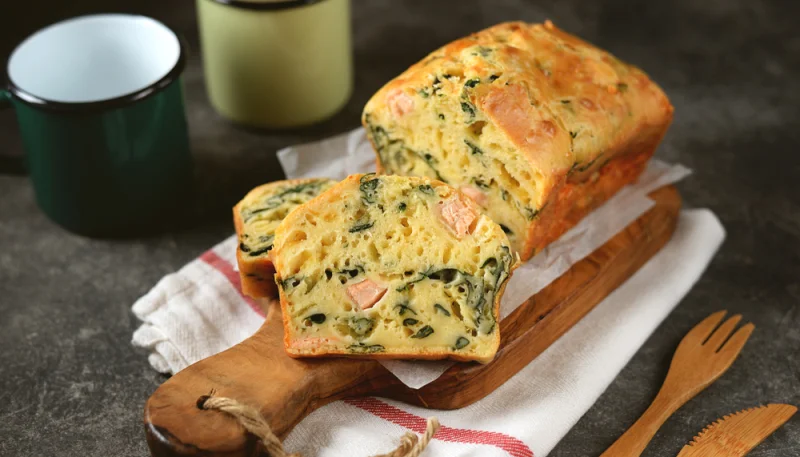 Cake salé saumon épinards