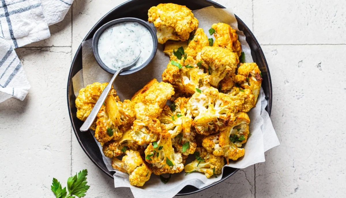 Chou-fleur rôti au curcuma