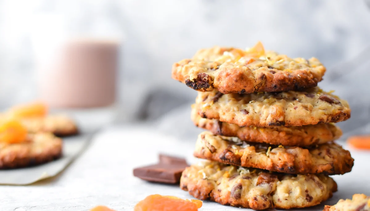 Cookies avoine, chocolat et abricot