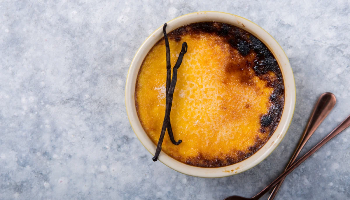 Crème brûlée au lait végétal et vanille