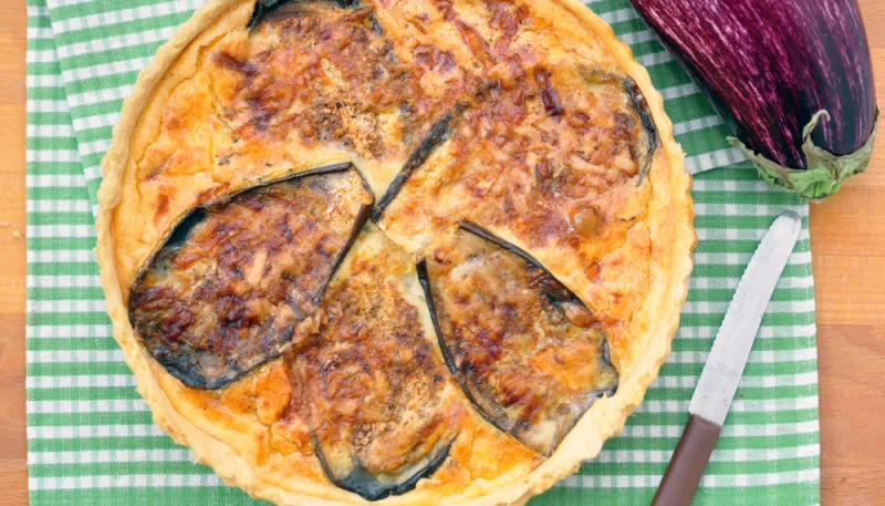 Quiche aux aubergines et parmesan
