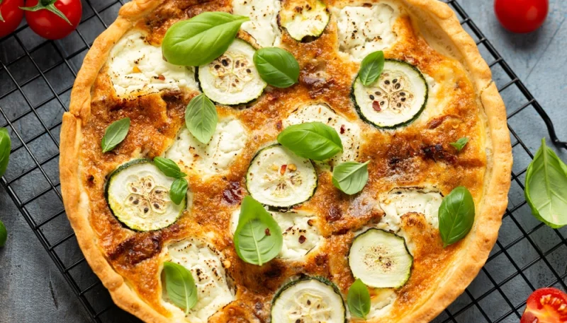 🥒 Quiche légère aux courgettes et chèvre frais