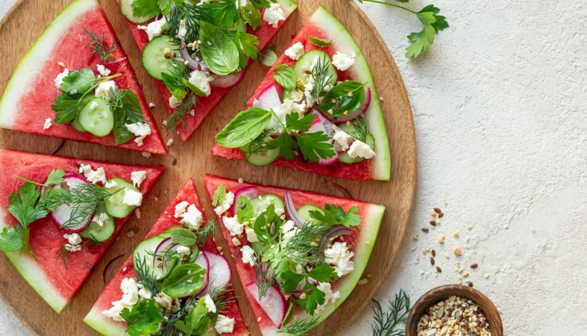 Salade de pizza à la pastèque