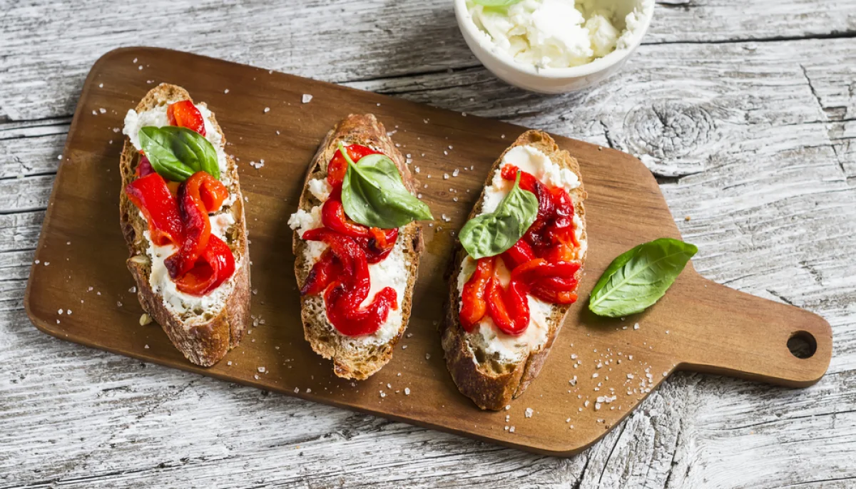 🥖 Bruschetta aux poivrons rôtis