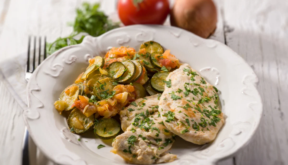 Escalope de dinde aux courgettes