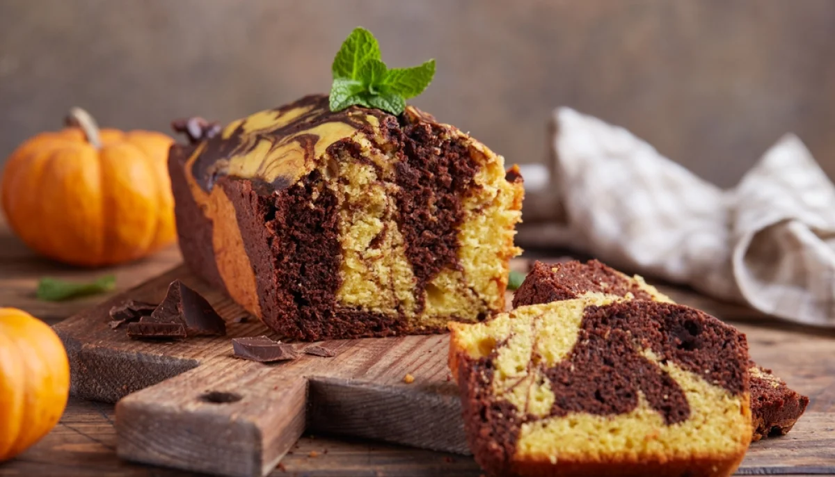 Gâteau marbré chocolat-potiron