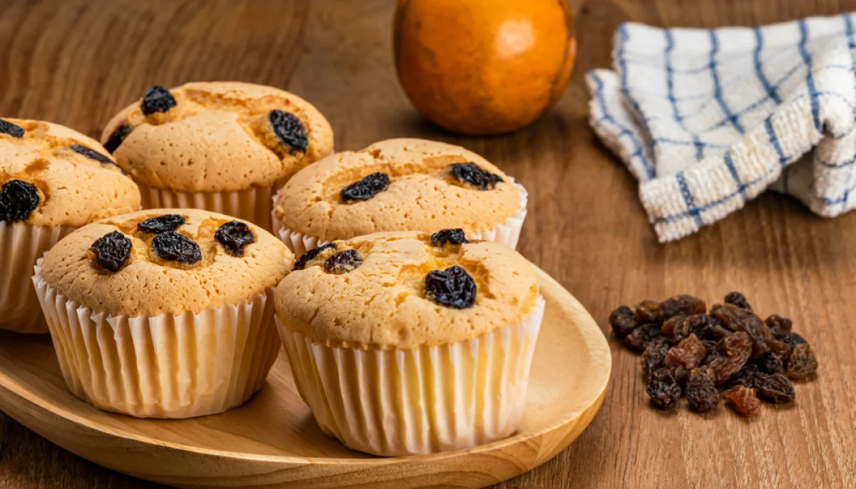 Muffins aux raisins secs et cannelle