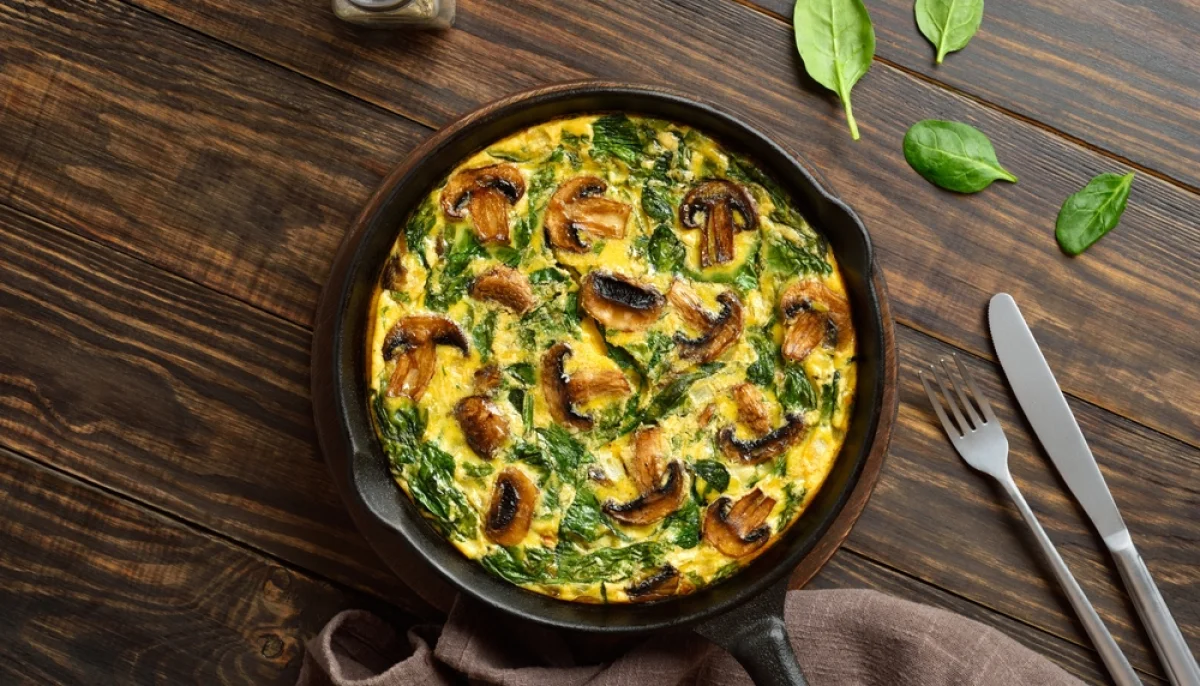 🍳 Omelette aux épinards et champignons