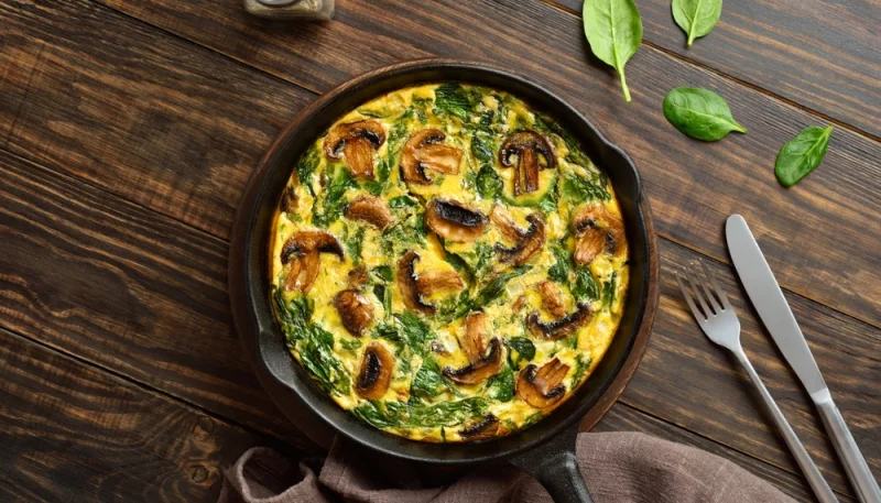 🍳 Omelette aux épinards et champignons