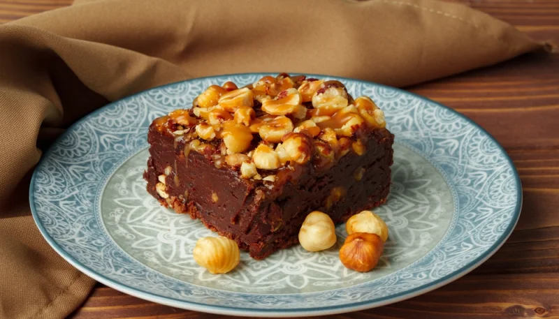 Brownie fondant aux noisettes d’automne