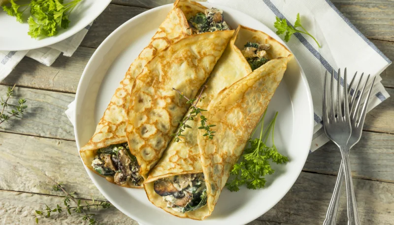 🥞 Crêpes salées aux champignons et béchamel