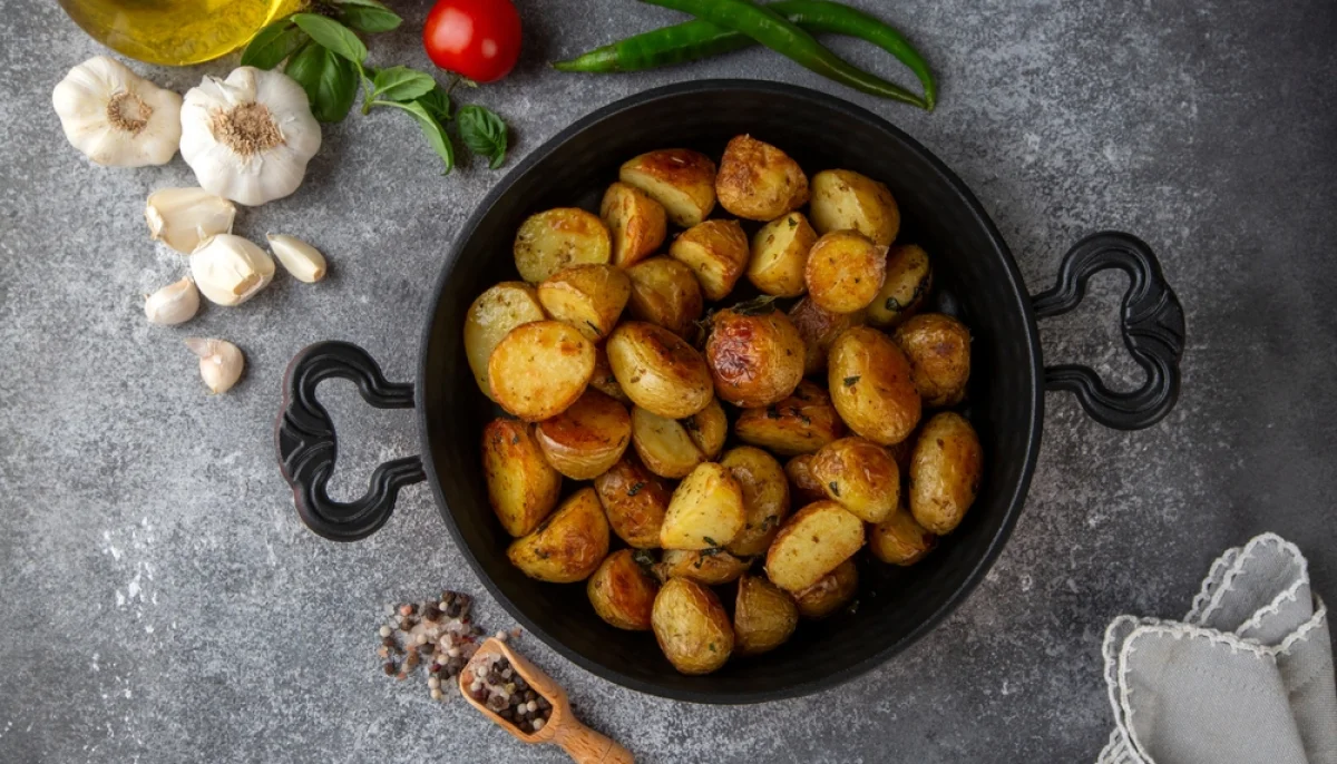 🥔 Pommes de terre grenaille rôties à l’ail