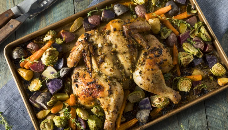 🍗Poulet rôti au four et légumes d’automne