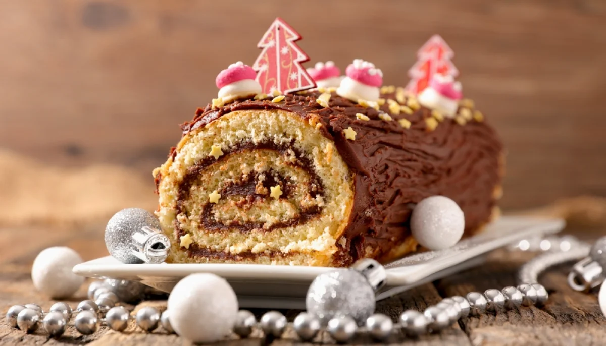 🎄Bûche roulée au chocolat express