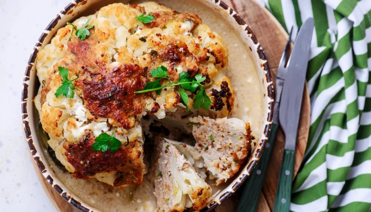 🌿 Chou-fleur rôti entier au four