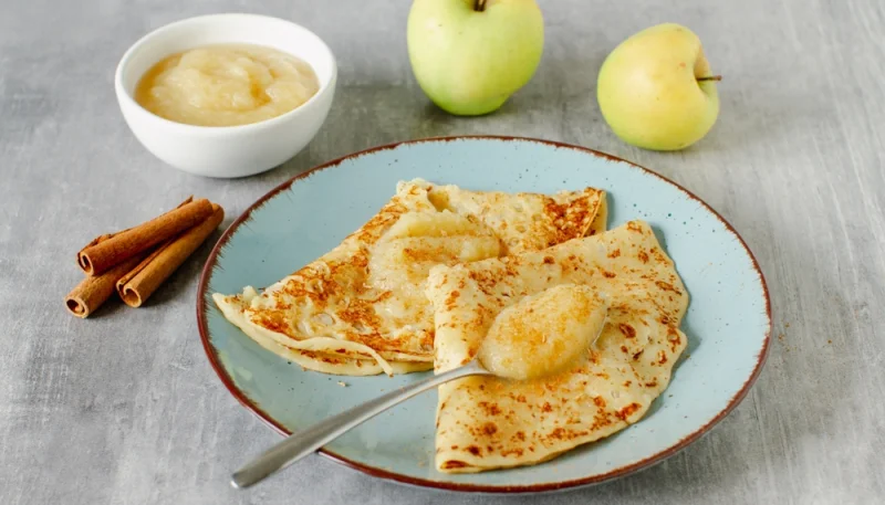 🥞 Crêpes à la compote de pommes maison