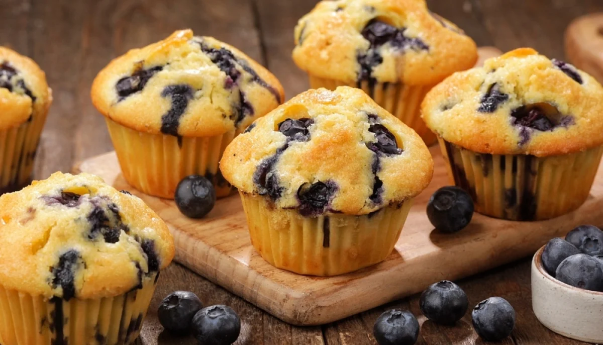 Muffins aux myrtilles sans beurre