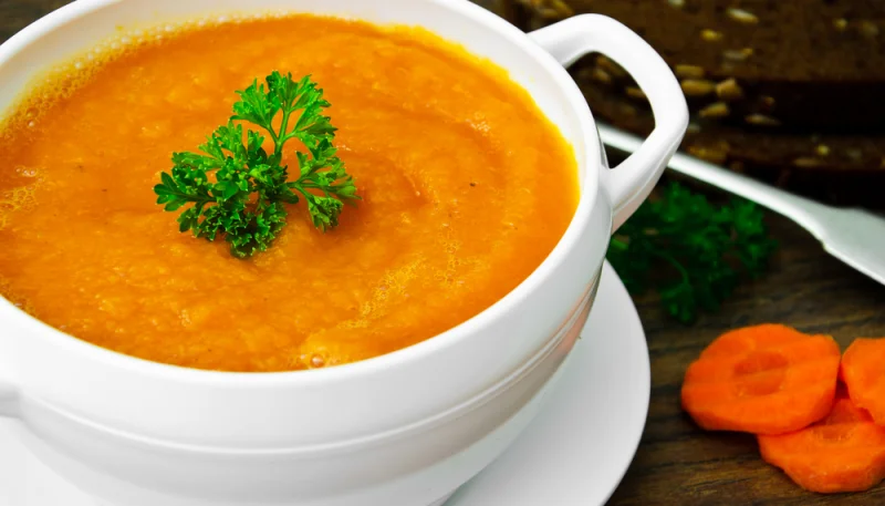 🥕Soupe de carottes et patate douce au gingembre