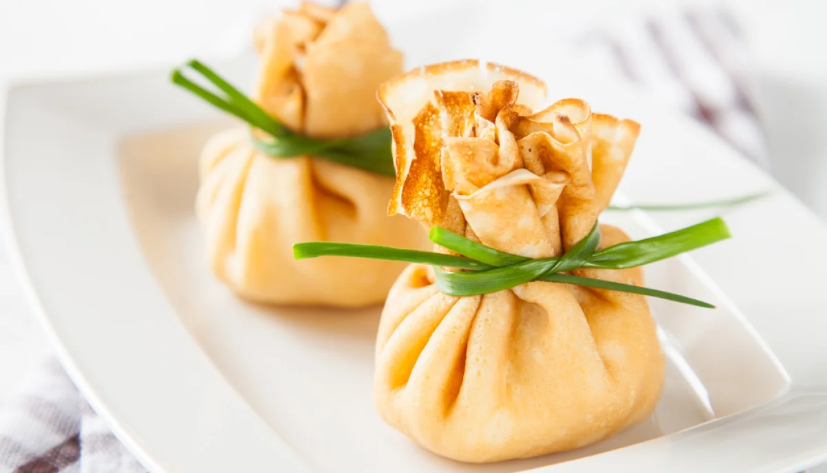 Aumônières de poireaux et saumon