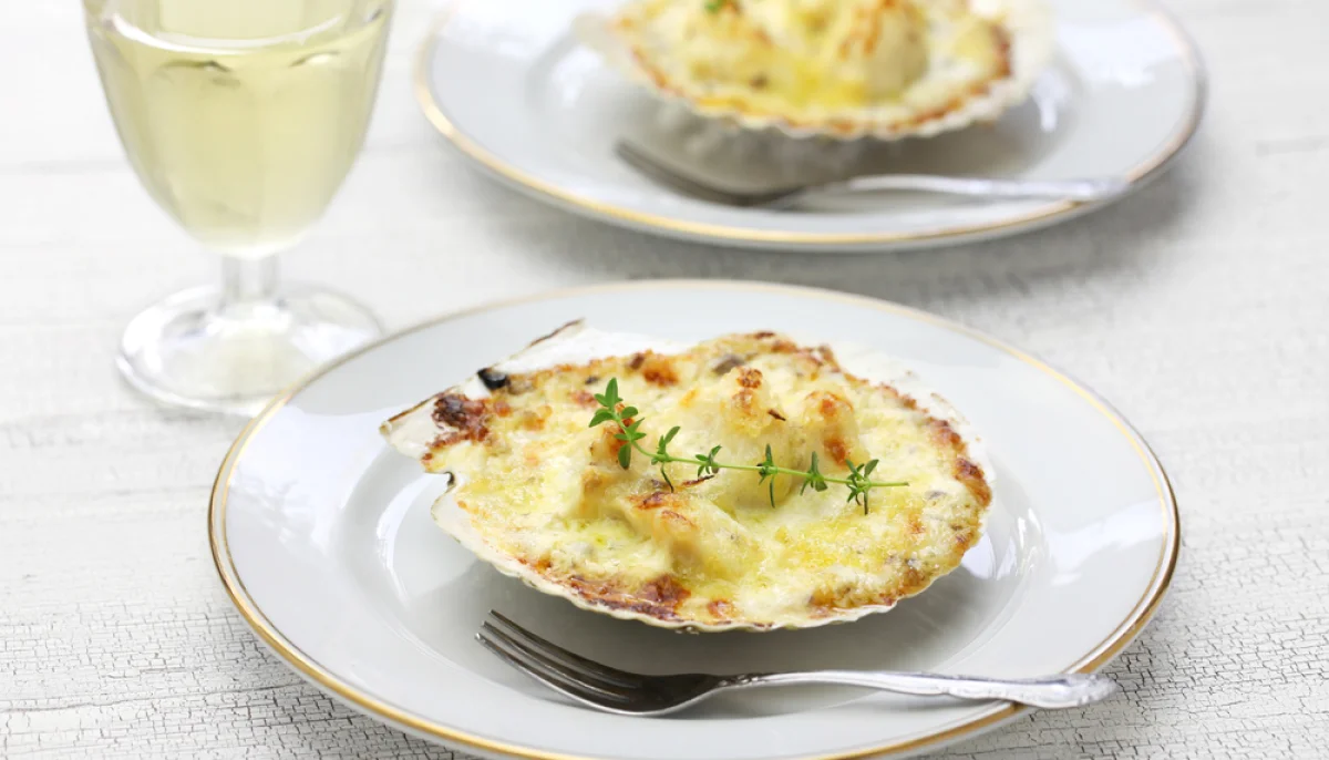🐚Coquilles Saint-Jacques gratinées à la française