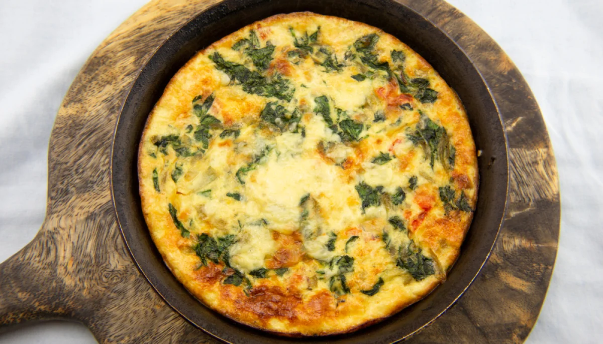 Frittata aux épinards et fromage frais