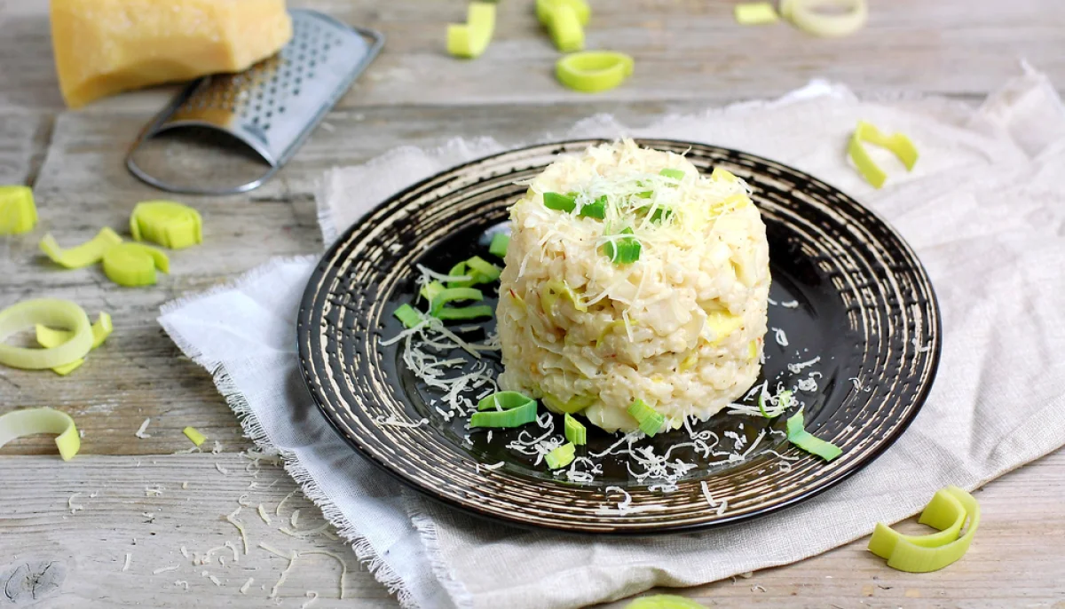 Risotto aux poireaux et parmesan