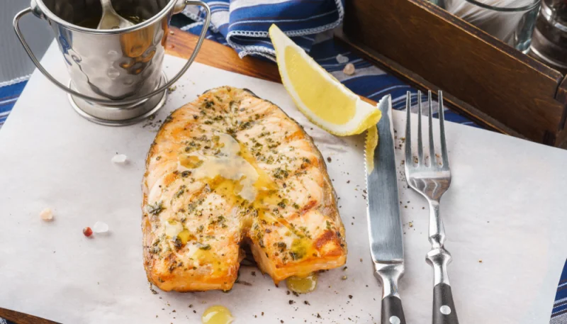 🐟Saumon grillé miel–moutarde