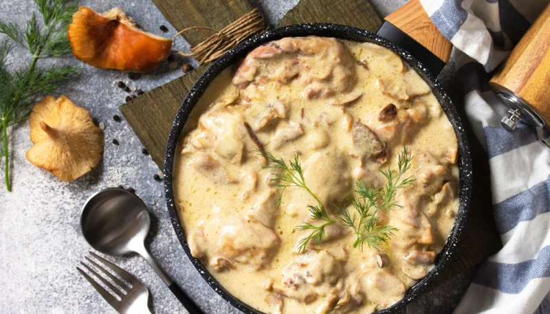🍗Escalopes de poulet crémeuses aux champignons