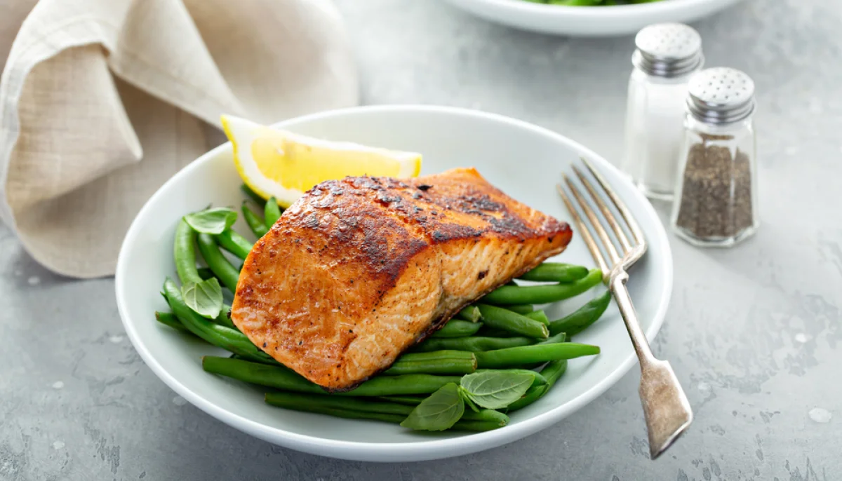 🐟Saumon laqué aux haricots verts