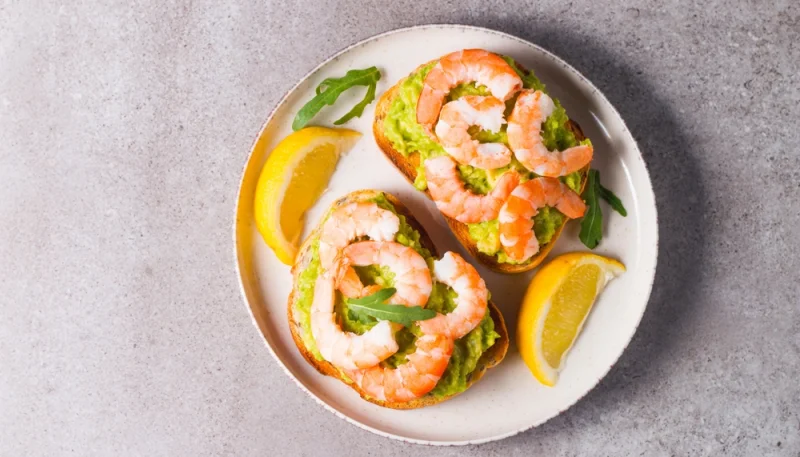 🍤Tartines avocat et crevettes fraîches