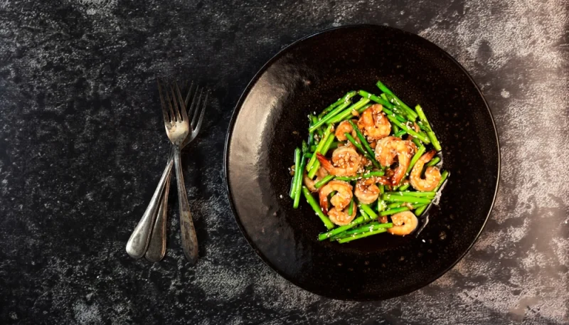 🍤Crevettes sautées aux asperges