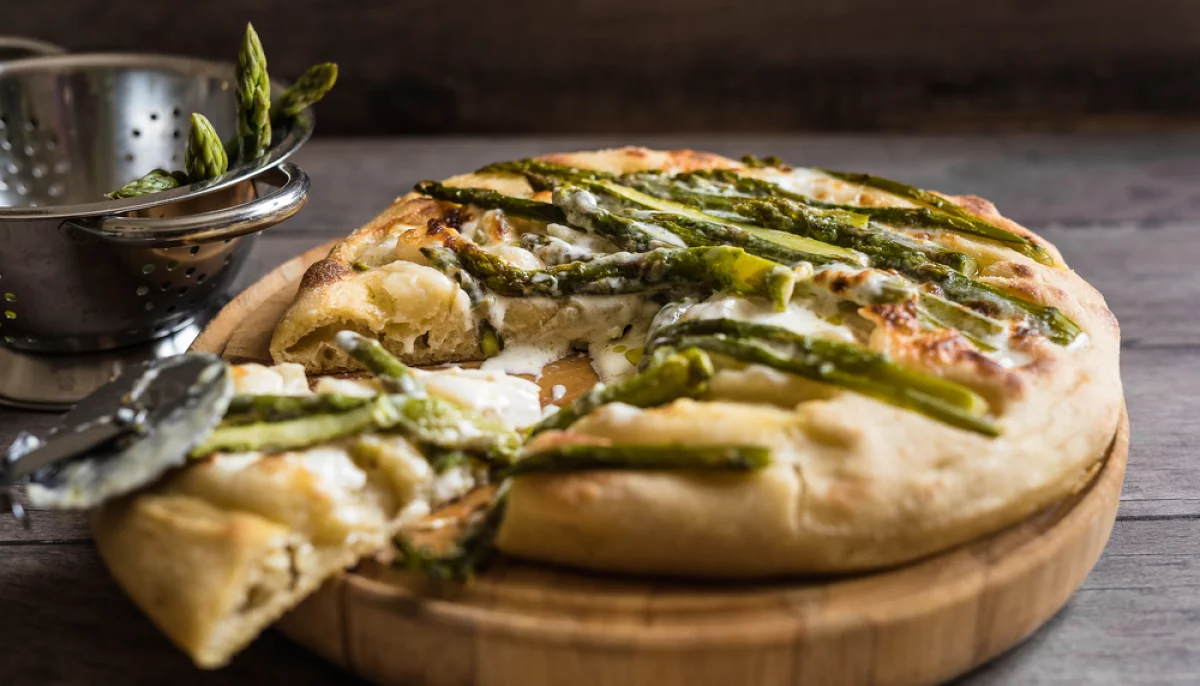 🍕Pizza blanche aux asperges et ricotta