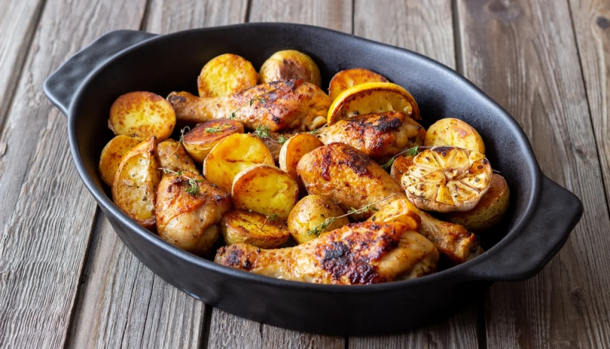 🍗Poulet rôti au four et pommes de terre