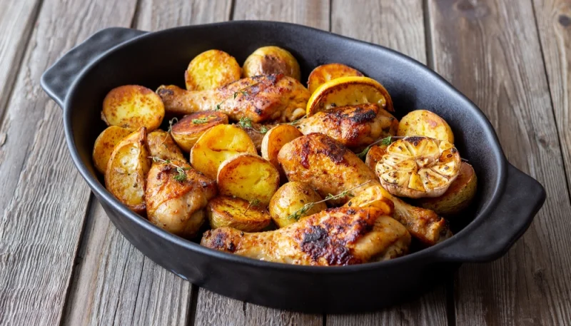 🍗Poulet rôti au four et pommes de terre