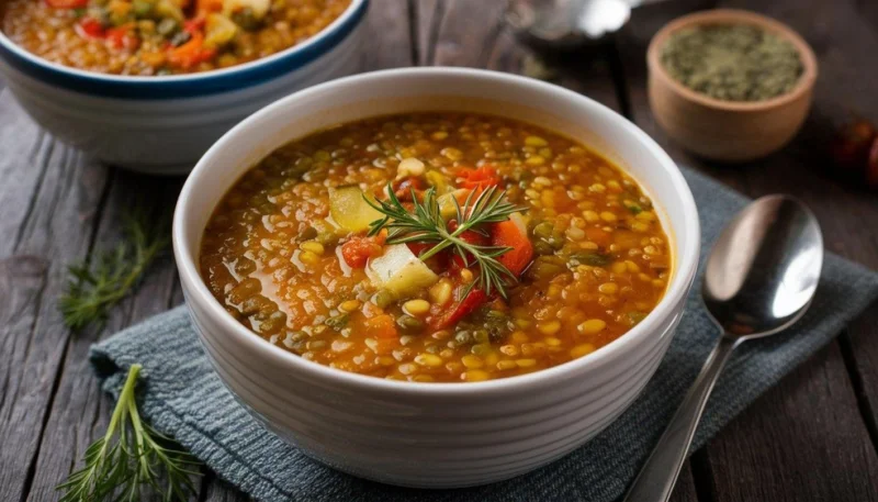 🥣Soupe de lentilles vertes simple