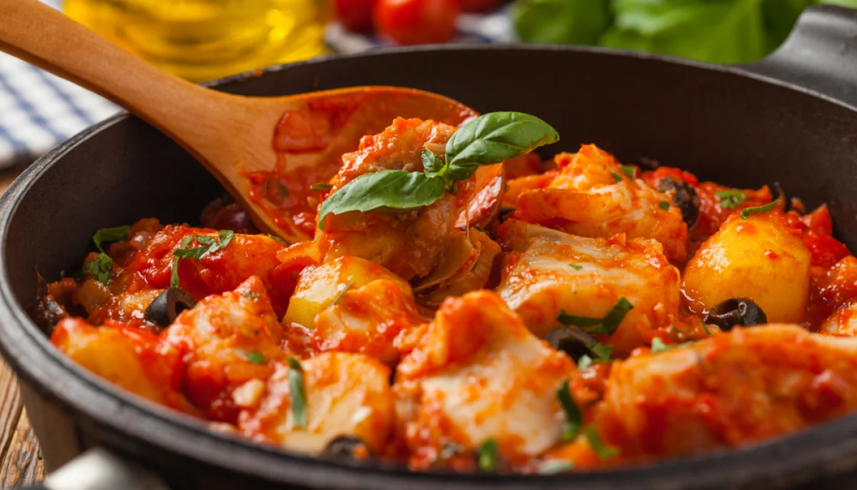 🐟Cabillaud sauce tomate basilic