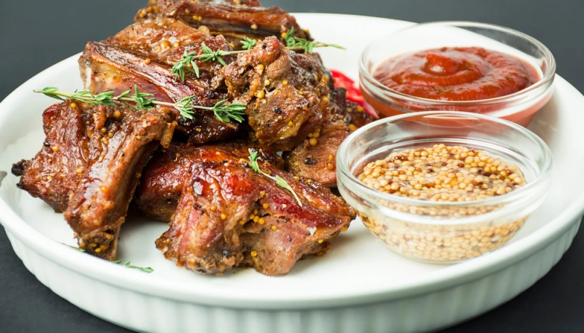 🍖Côtes de porc à la moutarde au four