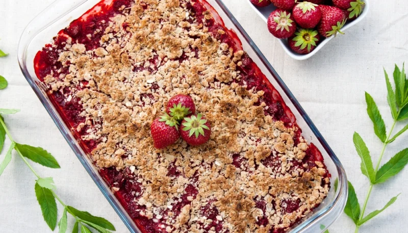 🍓Crumble aux fraises et amandes
