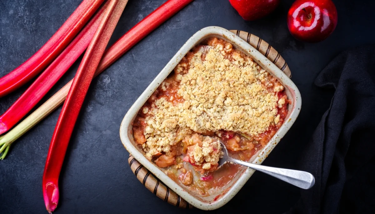 🍏 Crumble pommes rhubarbe
