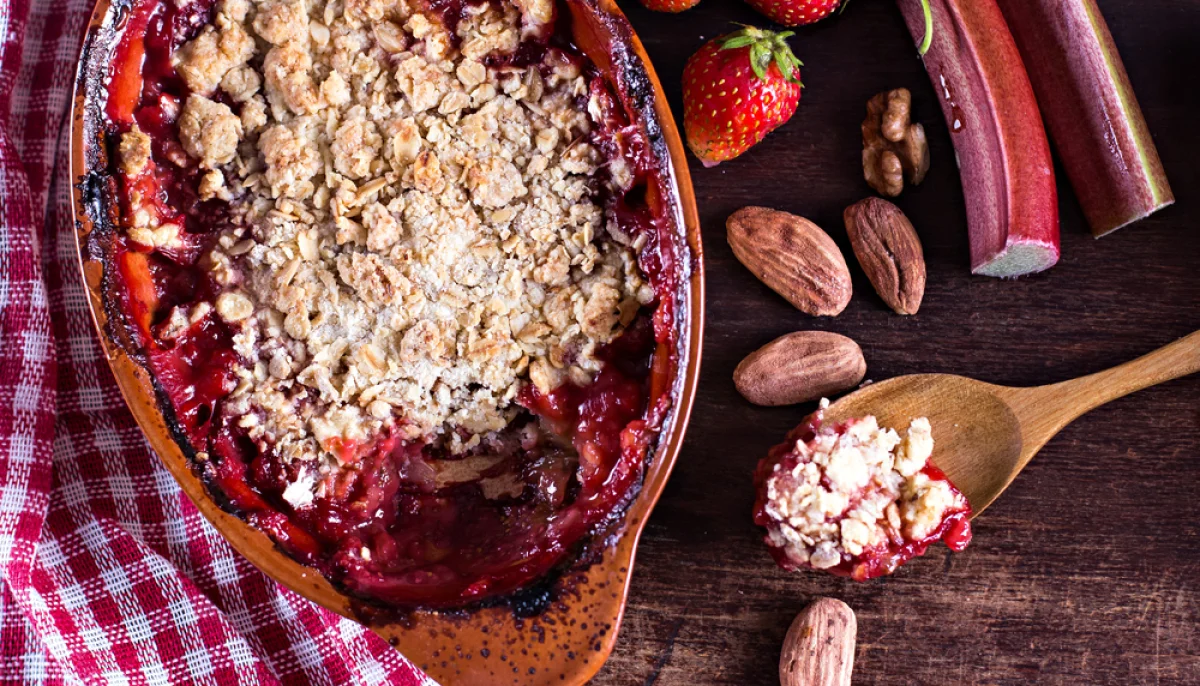 🥧Crumble rhubarbe amande