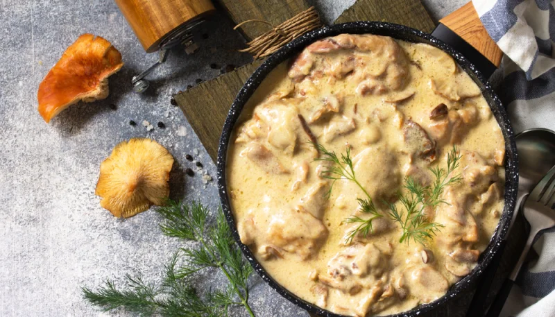 🍗🍄 Dinde aux champignons et crème légère
