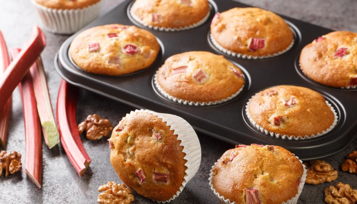 🧁Muffins à la rhubarbe