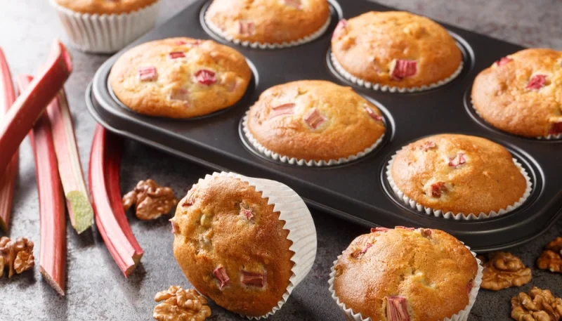 🧁Muffins à la rhubarbe