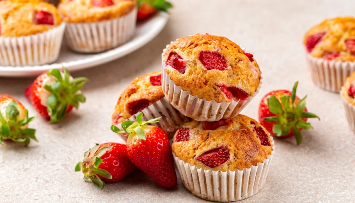🧁Muffins aux fraises et vanille