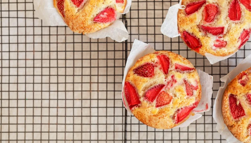 🧁Muffins fraises chocolat blanc