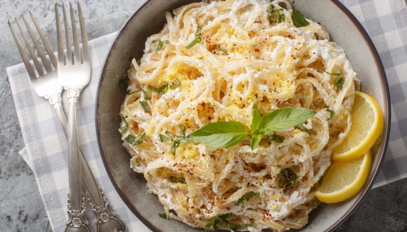 🍝 Pâtes sauce ricotta citron