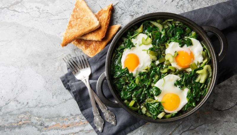 🍳Poêlée d’épinards aux oeufs