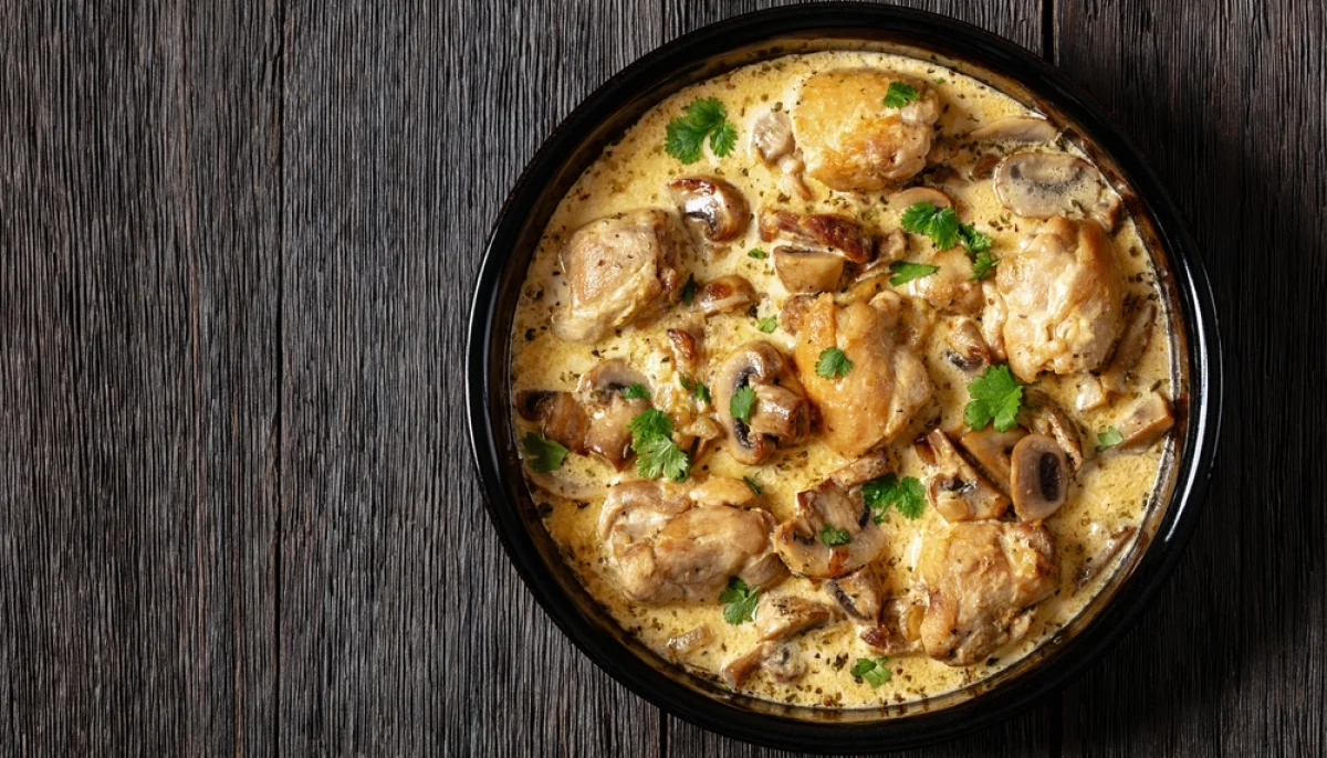 🍗Poulet à la crème et champignons