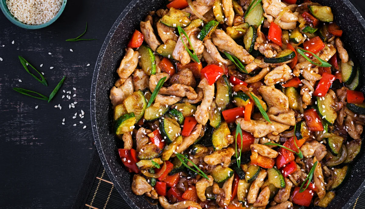 🍗Poulet sauté aux courgettes et ail