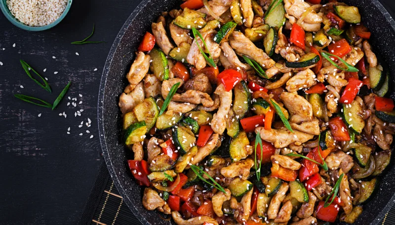 🍗Poulet sauté aux courgettes et ail